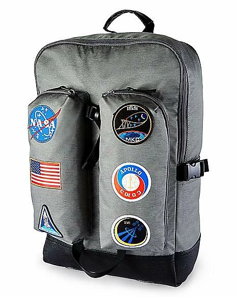 Discount ⌛ NASA Patches Built-Up 🎒 Backpack 🎁 - Image 3