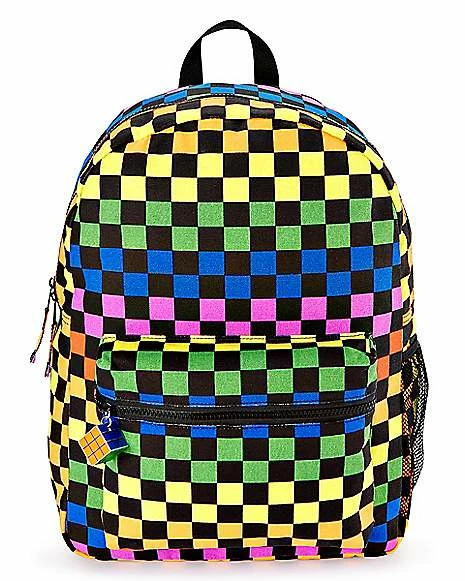 Best Pirce ๐งจ Rainbow Checkered ๐ Backpack ๐ฅ