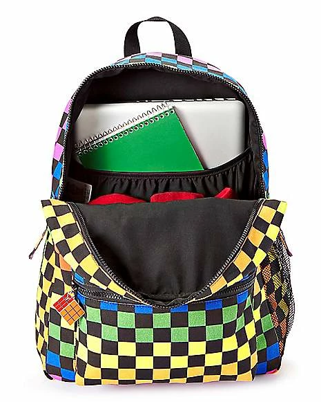 Best Pirce ๐งจ Rainbow Checkered ๐ Backpack ๐ฅ - Image 5