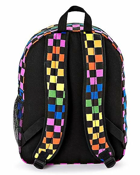 Best Pirce ๐งจ Rainbow Checkered ๐ Backpack ๐ฅ - Image 6