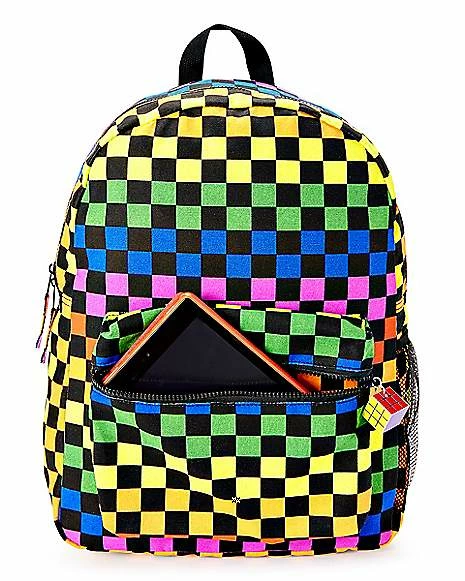 Best Pirce ๐งจ Rainbow Checkered ๐ Backpack ๐ฅ - Image 7
