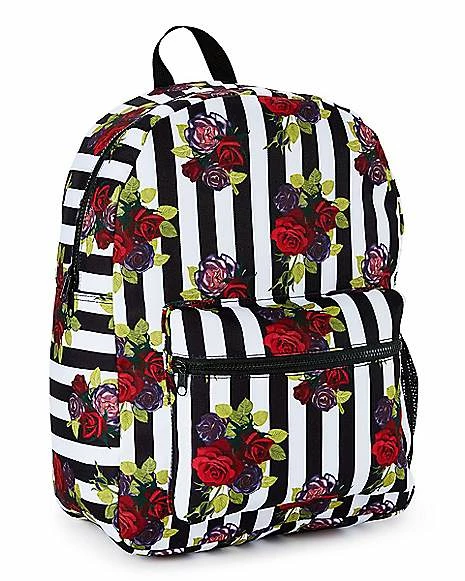 Top 10 β€οΈ Roses Striped π Backpack π - Image 2