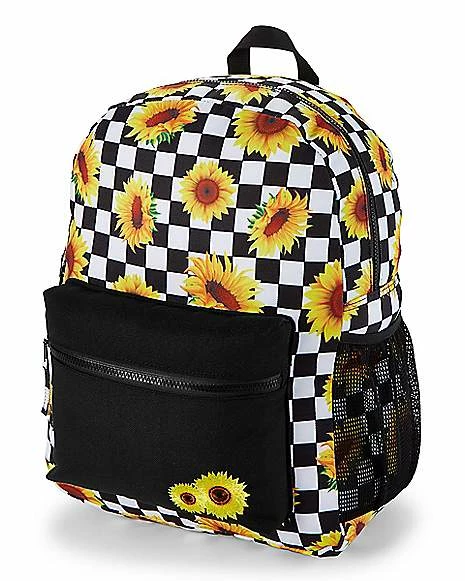 Best reviews of π Checkered Sunflower π Backpack β - Image 2
