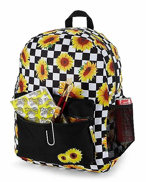 Best reviews of π Checkered Sunflower π Backpack β - Image 4