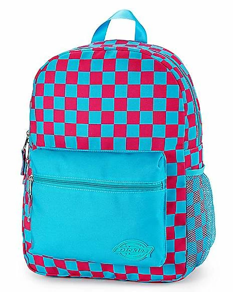 Budget โจ Pink and Blue Checkered ๐ Backpack - Dickies ๐ - Image 3