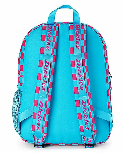 Budget โจ Pink and Blue Checkered ๐ Backpack - Dickies ๐ - Image 4