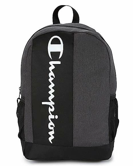 Cheapest π Black and Gray Vertical Logo π Backpack - Champion π