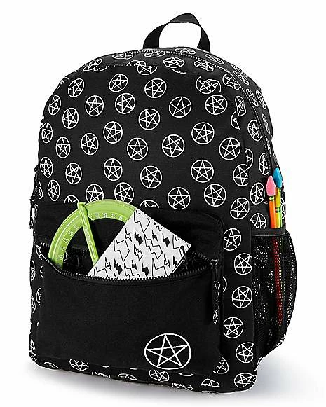 Discount ✨ Black Pentagram 🎒 Backpack 🔔 - Image 5