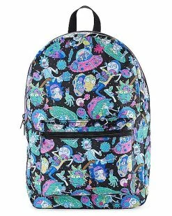 Cheap 😀 Rick and Morty All Over Print Portal 🎒 Backpack 🎁