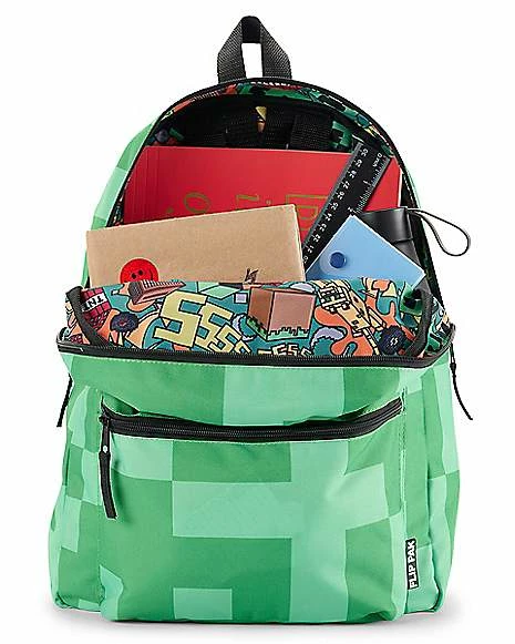 Brand new 😀 Creeper Reversible 🎒 Backpack - Minecraft ❤️ - Image 7