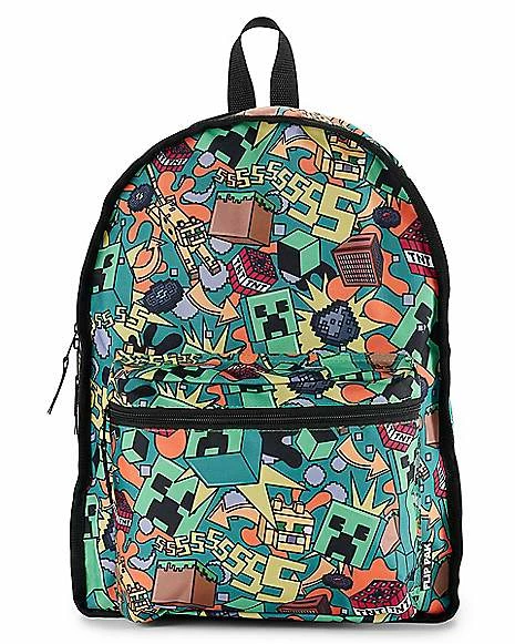 Brand new 😀 Creeper Reversible 🎒 Backpack - Minecraft ❤️ - Image 8