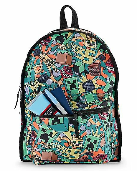 Brand new 😀 Creeper Reversible 🎒 Backpack - Minecraft ❤️ - Image 11