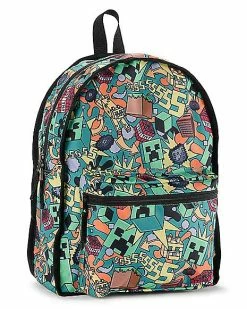 Brand new 😀 Creeper Reversible 🎒 Backpack - Minecraft ❤️