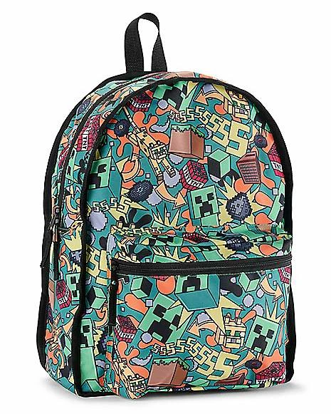 Brand new 😀 Creeper Reversible 🎒 Backpack - Minecraft ❤️