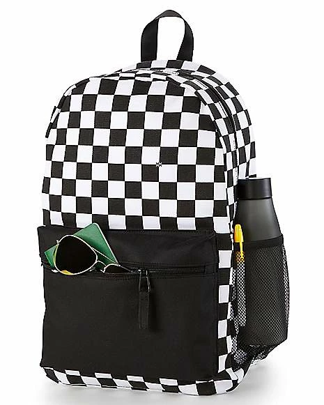 Coupon ๐ Black and White Checkered ๐ Backpack ๐ - Image 5