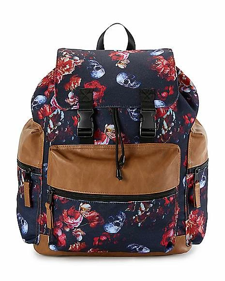 Budget 😉 Skull Floral Rucksack 🎒 Backpack 👏