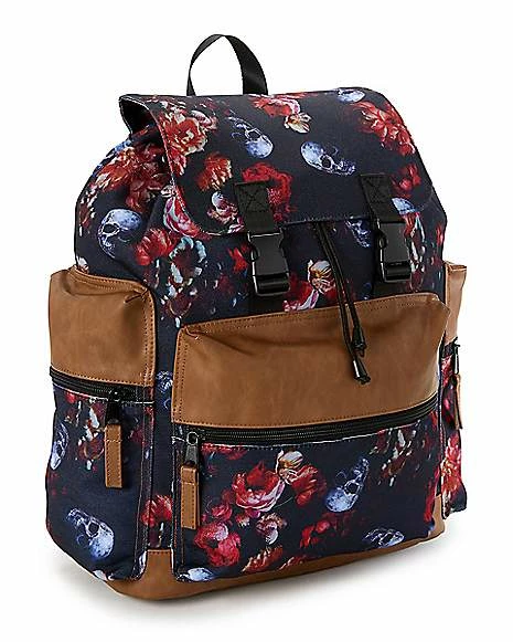 Budget 😉 Skull Floral Rucksack 🎒 Backpack 👏 - Image 2