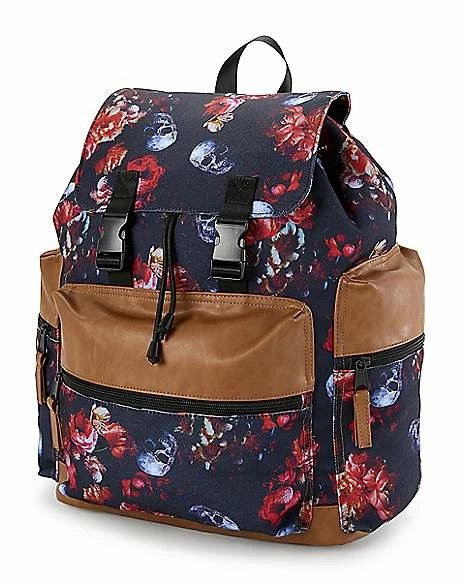 Budget 😉 Skull Floral Rucksack 🎒 Backpack 👏 - Image 3