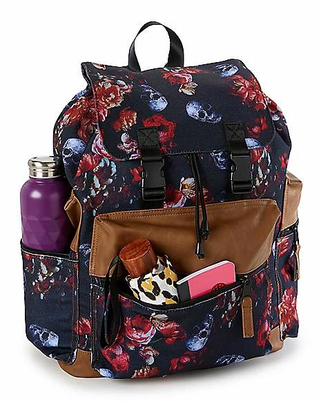 Budget 😉 Skull Floral Rucksack 🎒 Backpack 👏 - Image 4