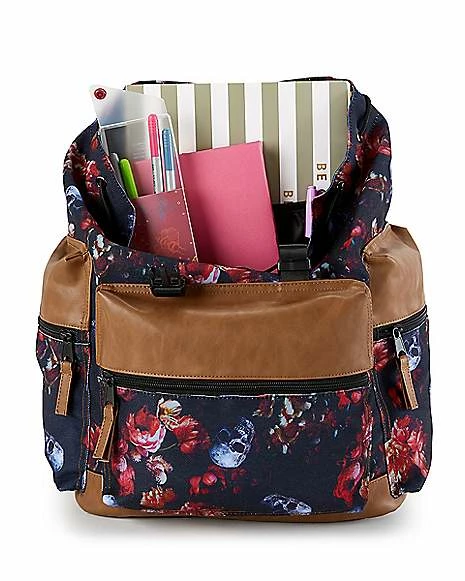Budget 😉 Skull Floral Rucksack 🎒 Backpack 👏 - Image 5