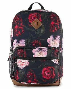 Best Pirce ⭐ Floral Rose Print 🎒 Backpack ⭐