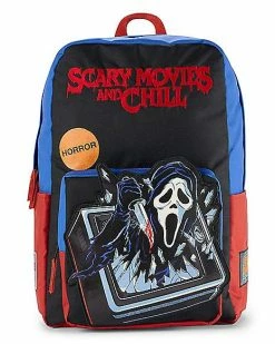 Best Sale 😉 Scary Movies and Chill Ghost Face 🎒 Backpack - Steven Rhodes 👏