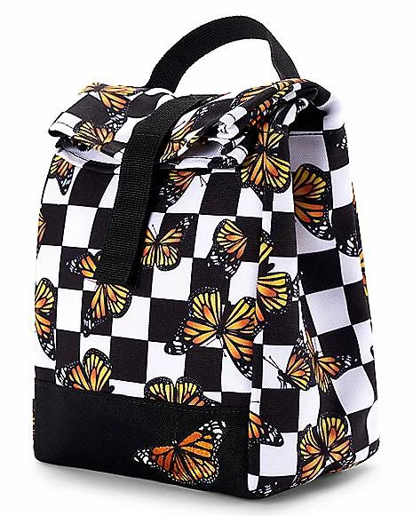 Best deal β€οΈ Checkered Butterfly Roll Top Lunch Box π - Image 2