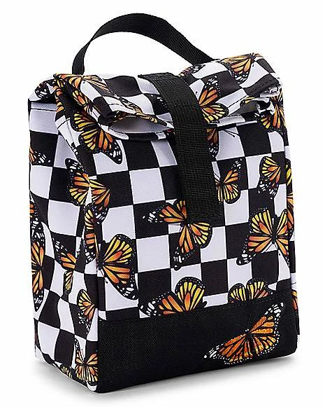 Best deal β€οΈ Checkered Butterfly Roll Top Lunch Box π - Image 3