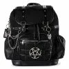 Best Sale ❤️ Black Pentagram Hardware Rucksack 🎒 Backpack 😉