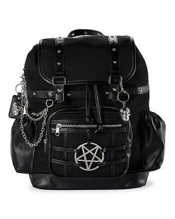 Best Sale โค๏ธ Black Pentagram Hardware Rucksack ๐ Backpack ๐