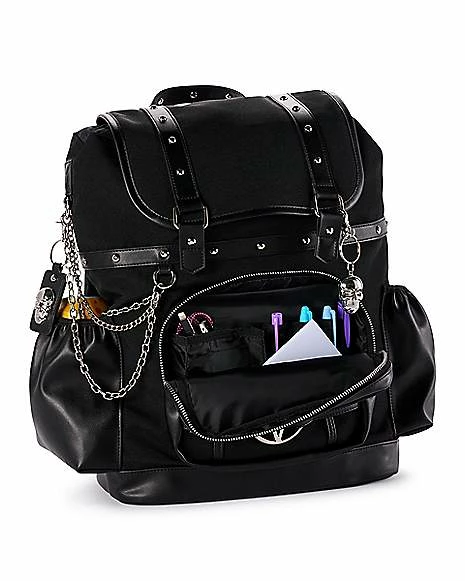 Best Sale โค๏ธ Black Pentagram Hardware Rucksack ๐ Backpack ๐ - Image 5