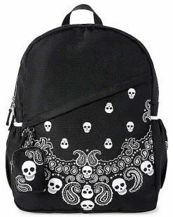 Outlet โค๏ธ Skull Paisley Print ๐ Backpack ๐