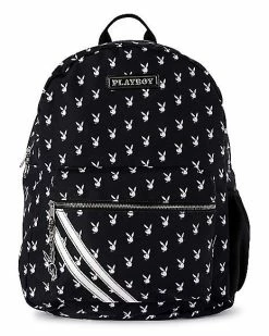 Hot Sale 🌟 Playboy Bunny All Over Print 🎒 Backpack Black 🤩