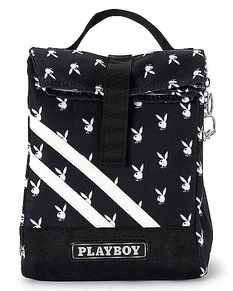 Best Sale π Playboy Bunny Print Roll Top Lunch Box Black π