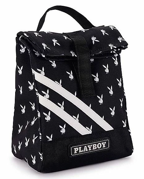 Best Sale π Playboy Bunny Print Roll Top Lunch Box Black π - Image 3