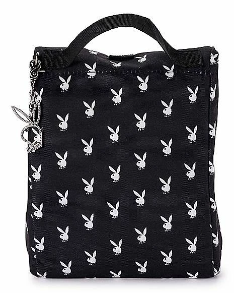 Best Sale π Playboy Bunny Print Roll Top Lunch Box Black π - Image 4