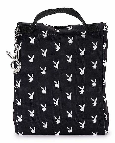 Best Sale π Playboy Bunny Print Roll Top Lunch Box Black π - Image 5