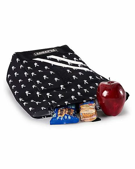 Best Sale π Playboy Bunny Print Roll Top Lunch Box Black π - Image 6