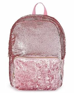 Promo 🎁 Pink Sequin and Velvet 🎒 Backpack 🔥