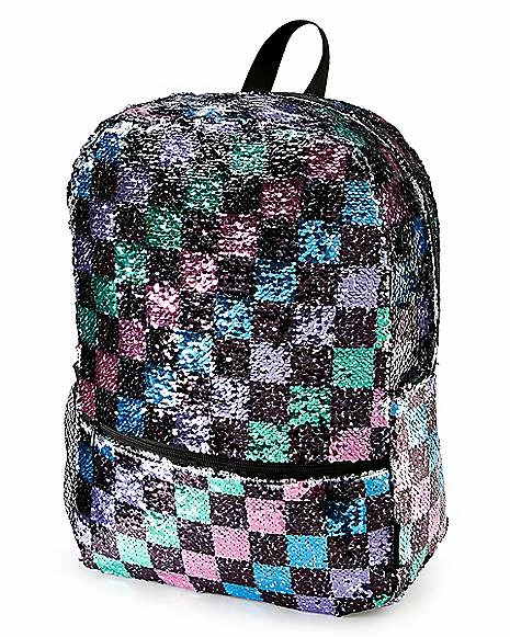 Buy π Checkered Magic Sequin π Backpack π - Image 4