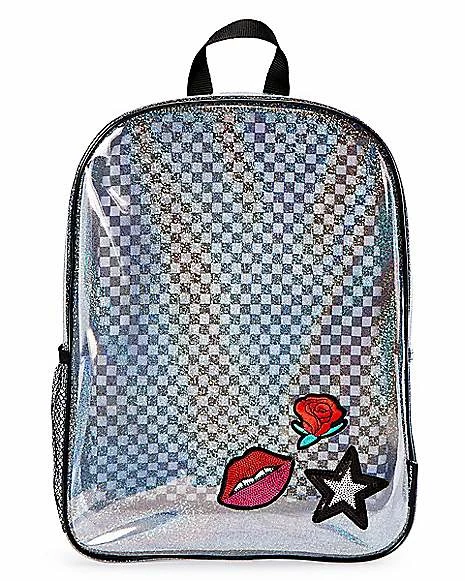Flash Sale ๐ Checkered Glitter Clear ๐ Backpack ๐
