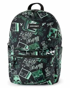 Outlet 🌟 Minecraft Creeper Print 🎒 Backpack ✨
